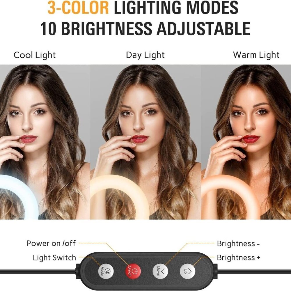 Ring Light 6" Clip on Clamp for Computer Laptop Zoom Video Conference Lighting